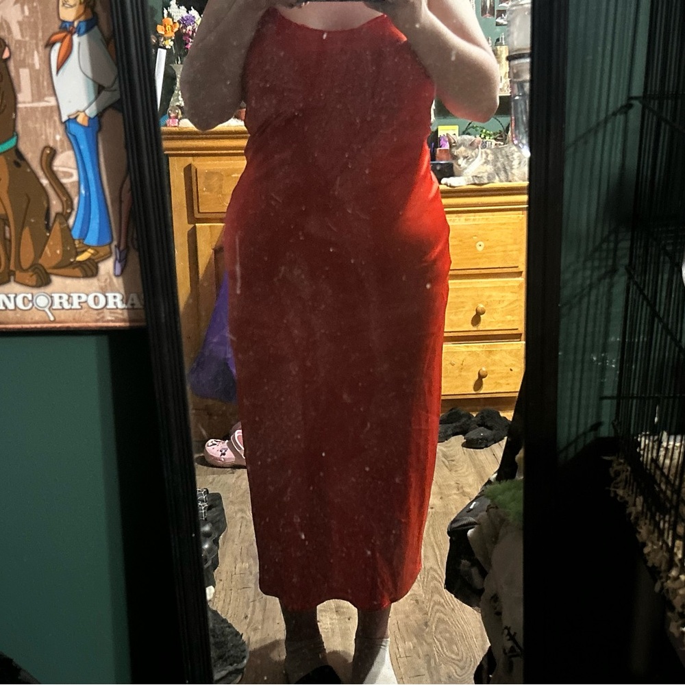 red dress